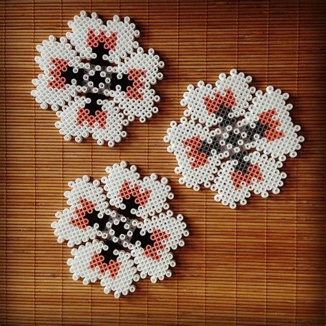 Cute goat perler bead pattern. Flower coasters hama beads by Nessarosse | Diy perler ...