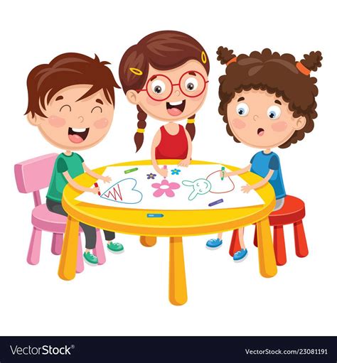 Of Kids Playing Royalty Free Vector Image Vectorstock Hand Crafts For
