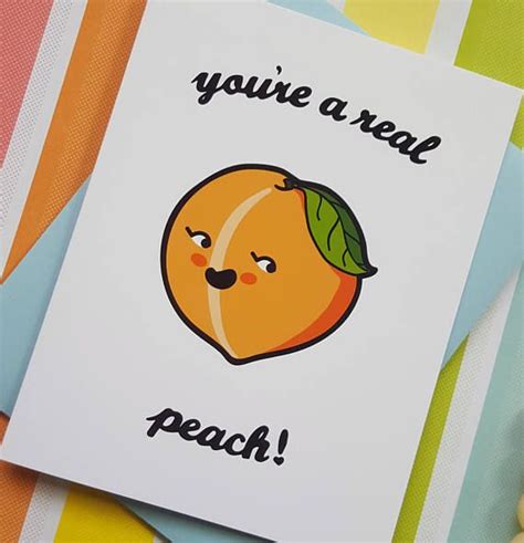 Youre A Real Peach Card Sweet Peach Sweet Peach Cool Cards Cards