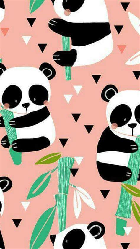 Panda Kartun Lucu Pink  Lucu
