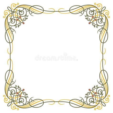 Luxury Border Frame Vector Set Stock Illustration Illustration Of