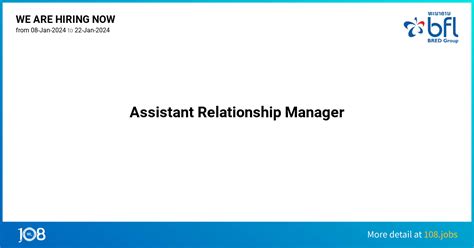 Assistant Relationship Manager