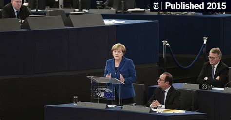 Angela Merkel Calls For United Europe To Address Migrant Crisis The