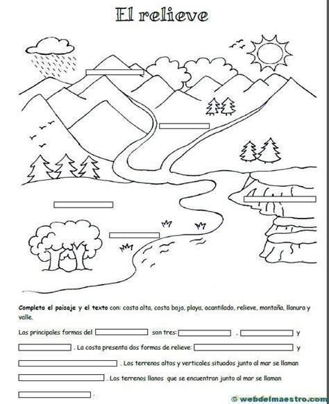 Relieve Para Primaria Web Del Maestro Geografía Para Niños