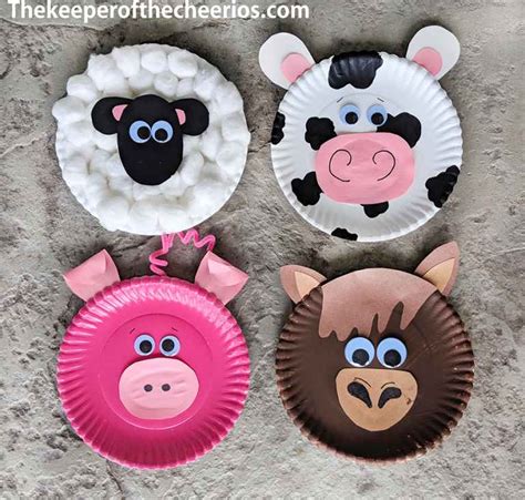 Paper Plate Farm Animals Animal Crafts For Kids Preschool Crafts
