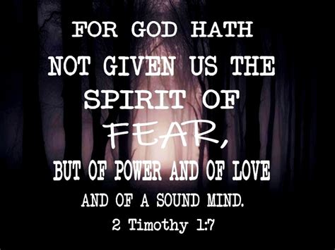 For God Has Not Given Us A Spirit Of Fear Poster 2 Timothy 17 Etsy