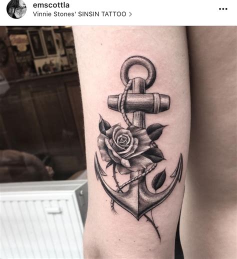 Anchor Tattoo With Roses Nodalukaa
