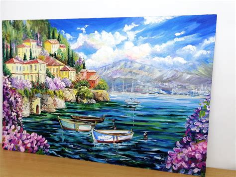 Amalfi Coast Painting Italy Oil Painting Original Art Amalfi Etsy