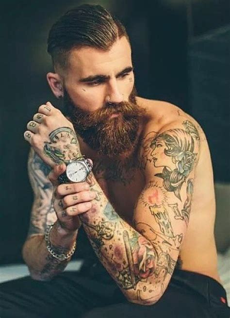 Pin By Carlos Oliveira On Men Beard Model Hipster Tattoo Hair And