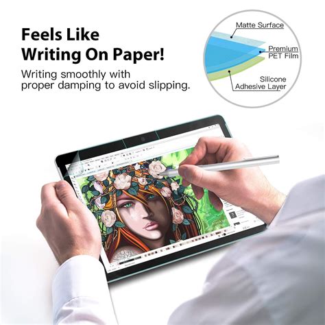 Moko Paper Like Screen Protector For Surface Go Write Draw And Sketch