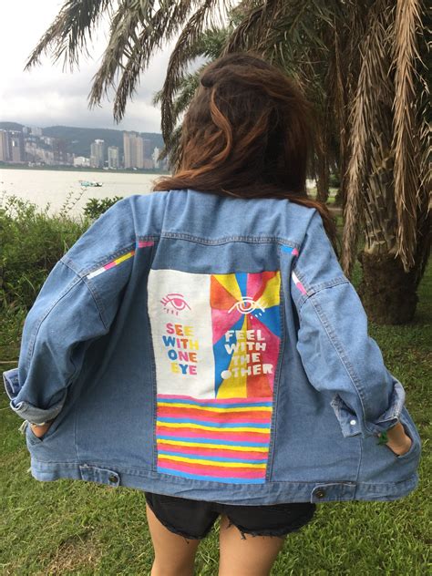 See With One Eye Feel With The Other Denim Ideas Denim Jacket Diy