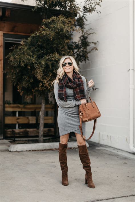 Create The Perfect Fall Look Dress Boots Scarf