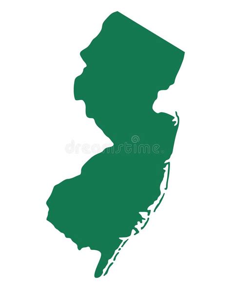 Mapa de New Jersey ilustración del vector Ilustración de aislado