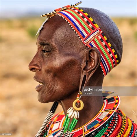 African Woman From Samburu Tribe Kenya Africa High Res Stock Photo