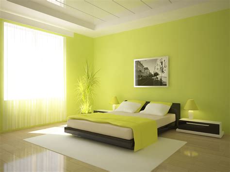 Bedroom With Beautiful Lime Green Colour Scheme Bedroom Color