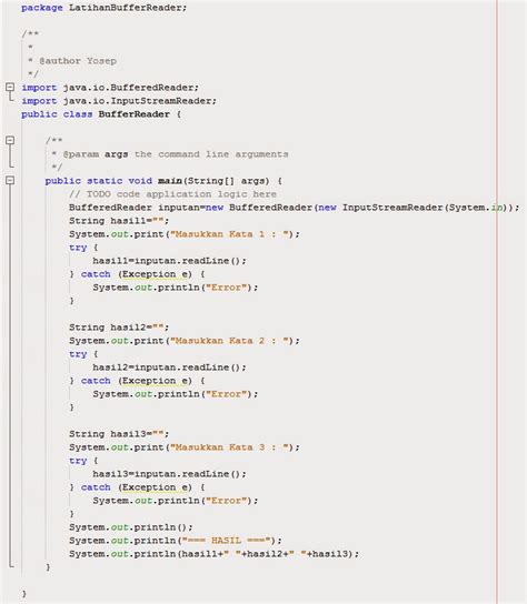 Program Java Dengan Bufferedreader Belajar Coding