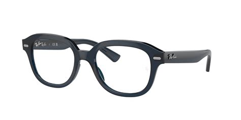 Óculos de grau erik optics com armação na cor azul escuro opalino rb7215 ray ban® br