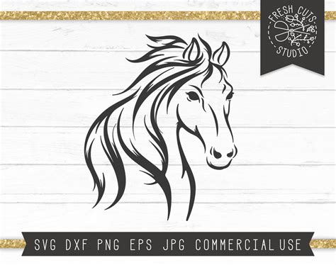 Papercraft Horse Svg Files For Cricut Horse Dxf Silhouette Horse Head