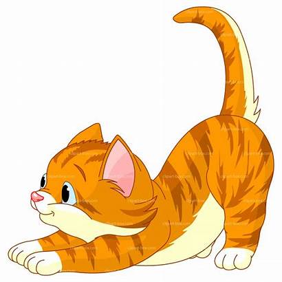 Clip Kitten Clipart Cat Collar Kid Orange