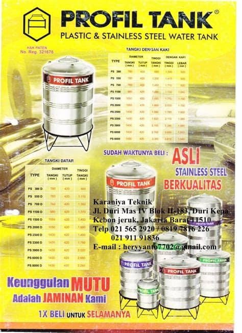 Published on nov 7, 2017. Tangki Air Profil Tank
