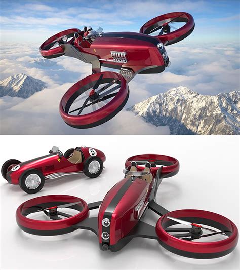 Fd 0ne Flying Vehicle Is Inspired By Classic Ferrari F1 Cars In 2020