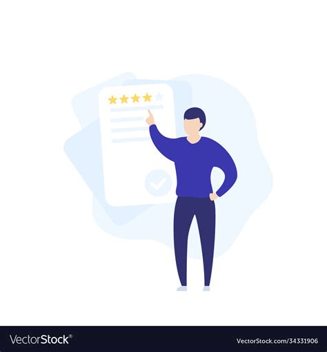 Feedback And Review Icon With A Man Royalty Free Vector