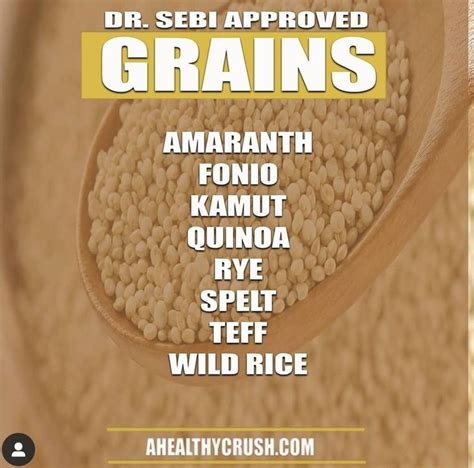 Sebi inspired detox nutritional guide: Dr Sebi Approved grains | Dr sebi recipes alkaline diet ...