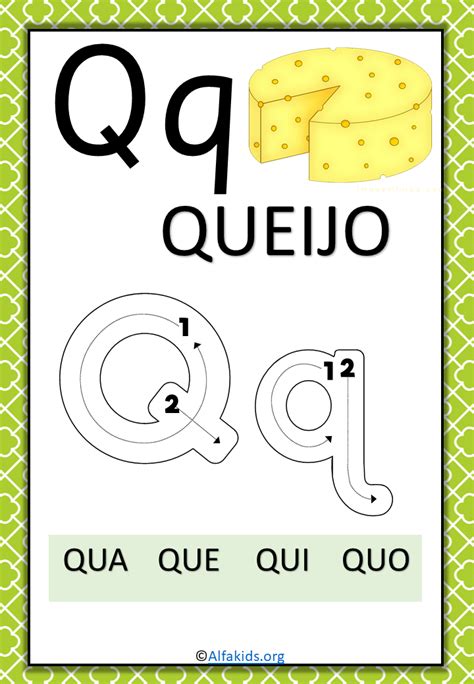 Cartaz Alfabeto Letra Q Alfakidsorg