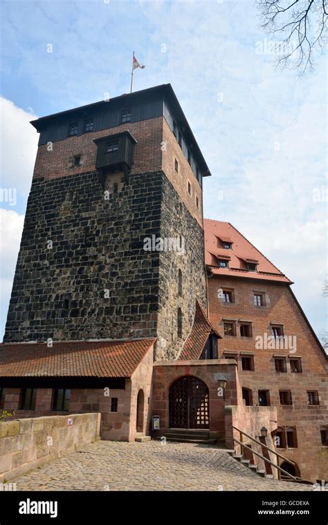 Pentagonal Tower Of The Kaiserburg Castle In Nuremberg Stock Photo Alamy