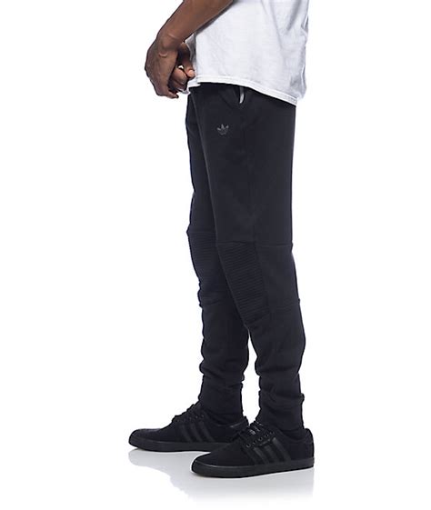 Adidas Sport Luxe Black Moto Jogger Pants Zumiez