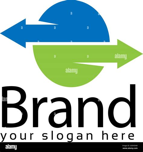 Letter O Logo With Arrow O Initial Flat Design Technology Logo Stock