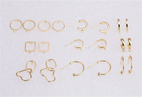 4pcs 14k Gold Earring Stud Findings Earrings Stud Findings Etsy