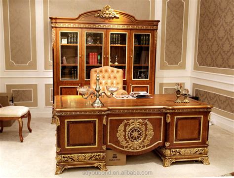 0062 European Style Luxury Wooden Executive Office Desk Classic Wood