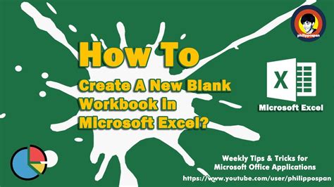 How To Create A New Blank Workbook In Microsoft Excel Youtube