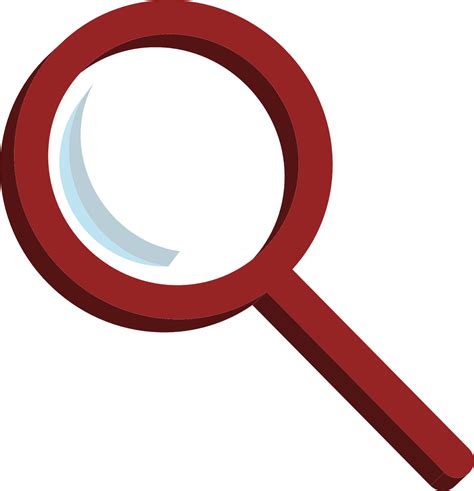 Magnifying Glass Vector Red Clipart Full Size Clipart Sexiz Pix