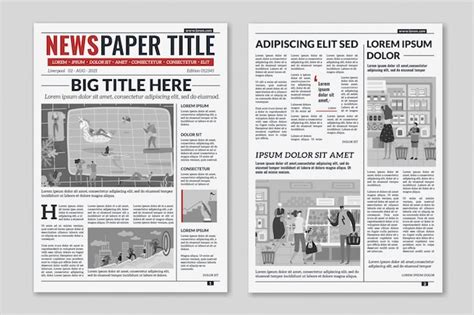 Krant Layout Nieuws Column Artikelen Krantenpapier Tijdschriftontwerp