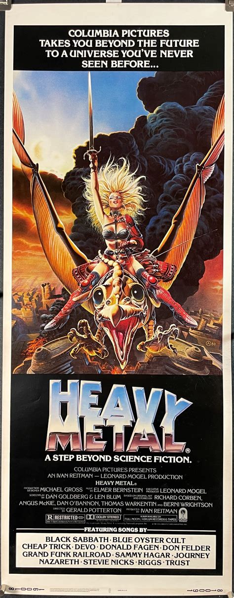 Heavy Metal Original Rock N Roll Fantasy Movie Poster Original