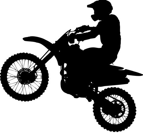 Motorcycle Silhouette Bicycle Motocross Clip Art Dirt Png Download
