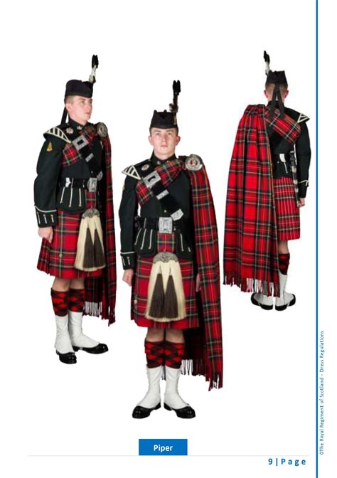 1 Scots Royal Scots Borderers No1a Dress Ceremonial Piper English