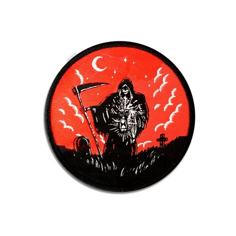 Grim Reaper Patch | Embroidered patches, Patches, Cool patches