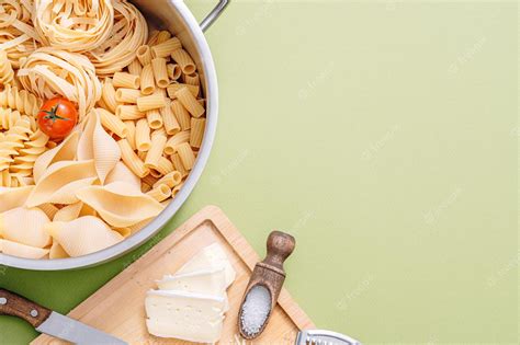 Premium Photo Different Types Of Italian Pasta On A Wooden Background