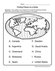 Not just the different continents and oceans, you can even see the different lines like latitudes and. 13 Best Images of 2nd Grade Geography Worksheets - 2nd ...