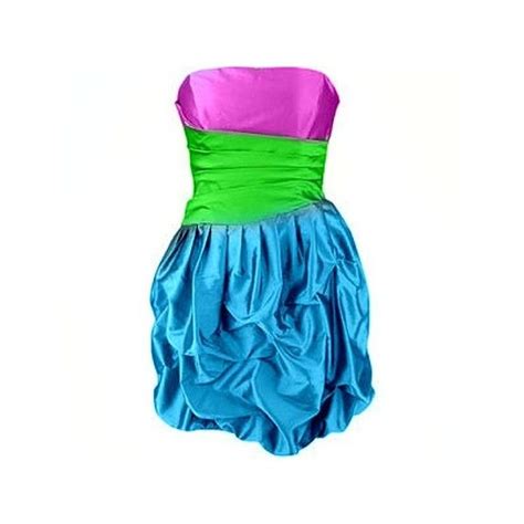 Neon Party Dress Liked On Polyvore Featuring Dresses Vestidos Blue