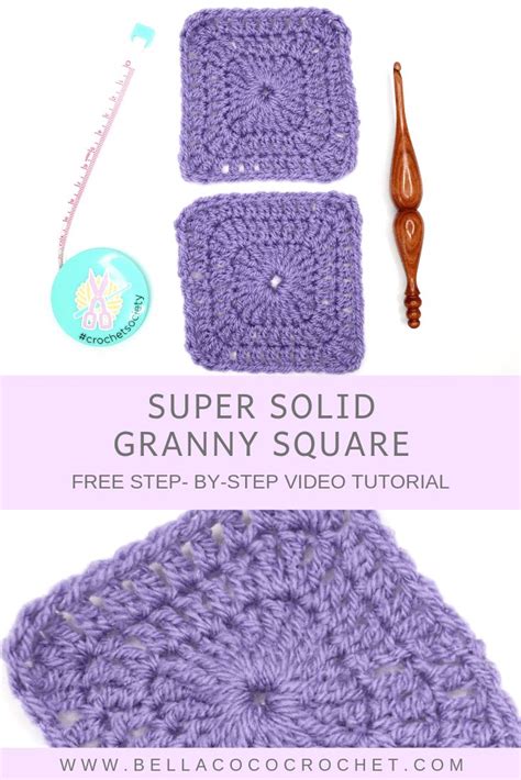 Super Solid Granny Square Bella Coco Crochet Granny Square Solid