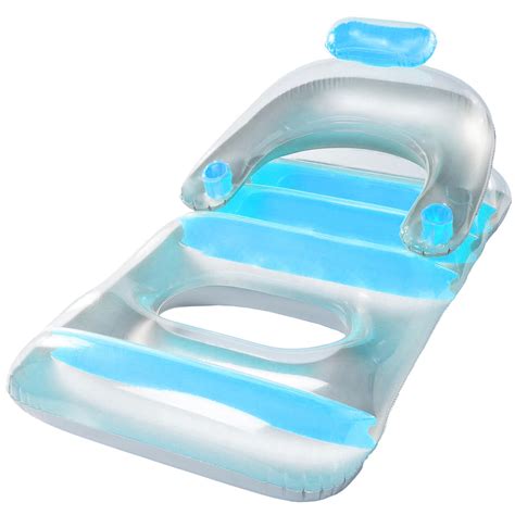 Swimline Swimming Pool Inflatable Lounger Floating Lounge Chair Blue