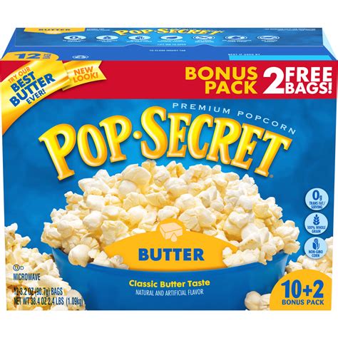 Pop Secret Microwave Popcorn Butter 32 Oz 12 Count