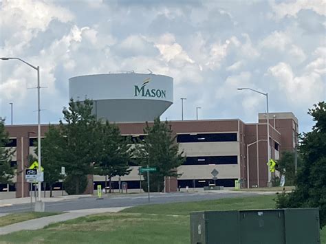 Mason Logo Added To The New Water Tower Fairfax Campus Rgmu