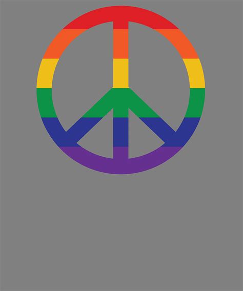 Pride Peace Symbol Rainbow Peace Sign Lgbt Digital Art By Stacy