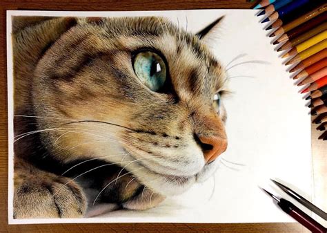 Feline Faces Get A Close Up In Amazing Hyperrealistic Drawings