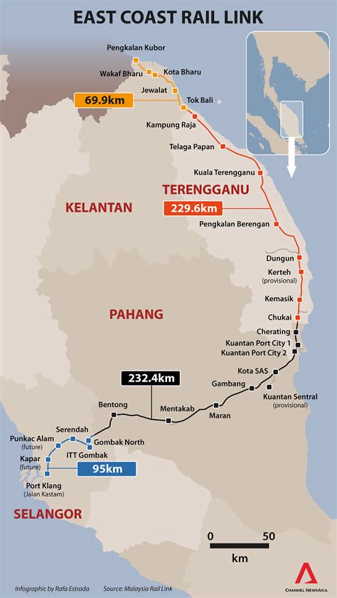 The original alignment of the east coast rail link (ecrl) is estimated to cost rm50 billion, according to the transport minister datuk seri dr wee ka siong. China, Malaysia restart East Coast Rail Link project after ...
